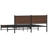 vidaXL Metal Bed Frame without Mattress Brown Oak 180x200 cm Super King