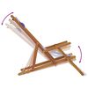 vidaXL Folding Beach Chairs 2 pcs Blue and White Fabric and Solid Wood