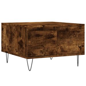 vidaXL Coffee Table Smoked Oak 55x55x36.5 cm Engineered Wood
