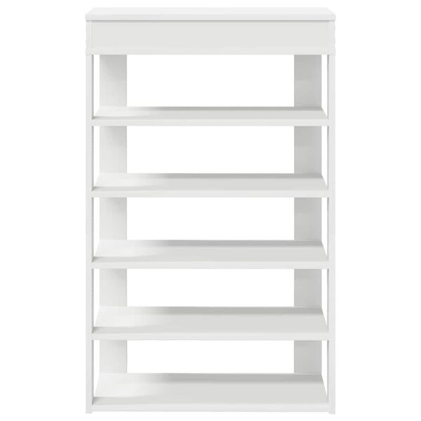 vidaXL Shoe Rack White 60x30x98 cm Engineered Wood