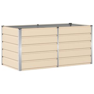 vidaXL Planter Ivory 160 x 80 x 75 cm Steel