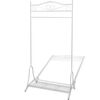 vidaXL Clothing Rack | White | Steel | 90 x 44 x 174 cm | Decorative Inlays