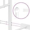vidaXL Metal Bed Frame without Mattress with Footboard White 100x200cm