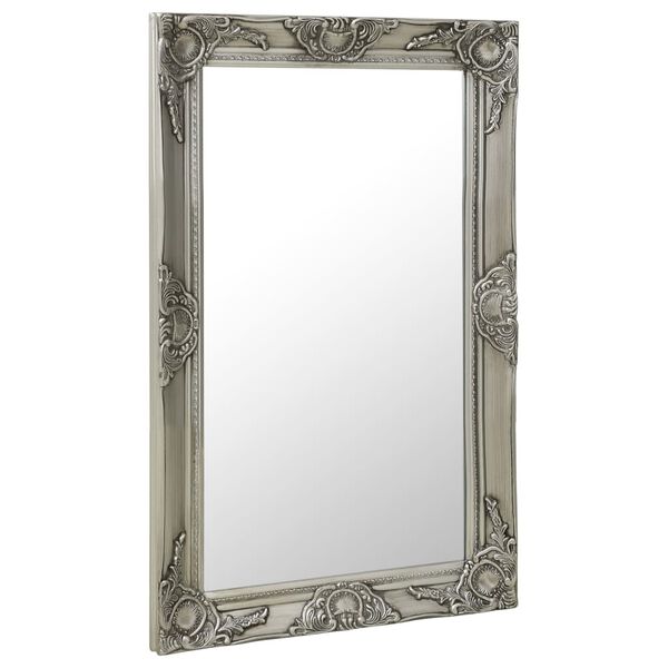 vidaXL Wall Mirror Baroque Style 50x80 cm Silver