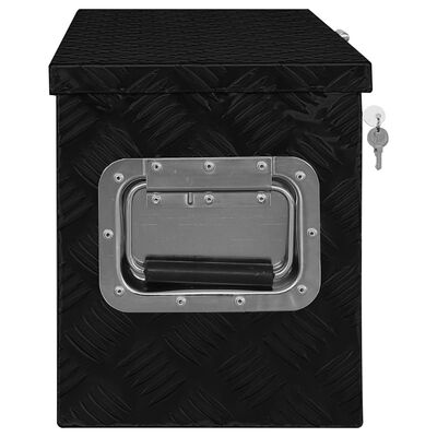 vidaXL Aluminium Box 80x30x35 cm Black