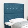 vidaXL Headboard with Headboard Dark Blue 100 cm Faux Leather