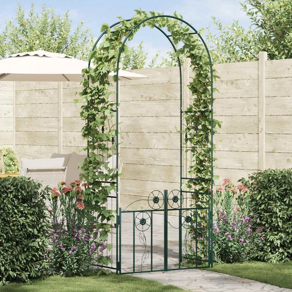 vidaXL Garden Arch with Lock Green 102 x 50 x 218 cm