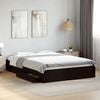 vidaXL Bed Frame with Drawers without Mattress Black 160x200 cm