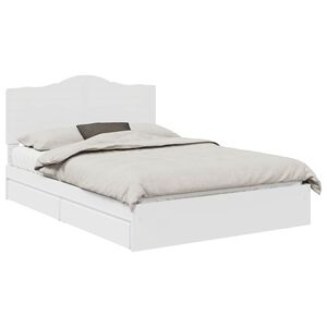 vidaXL Storage Bed with Headboard White 140 x 200 cm Engineered Wood