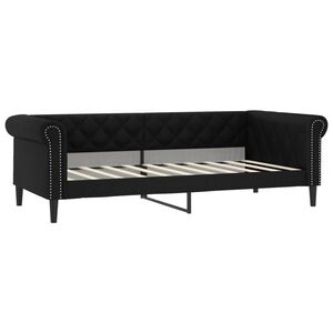 vidaXL Day Bed without Mattress Black 90x190 cm Single Faux Leather