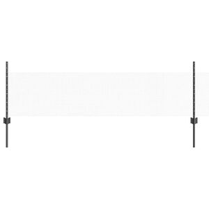vidaXL Hexagonal Fence with Post 100 x 0.5 m PVC-Coated Steel Grey