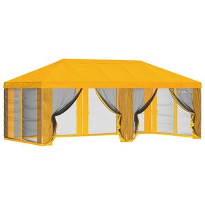 vidaXL Gazebo Cover with Sidewalls Yellow 600.5 x 300.5 cm Polyester