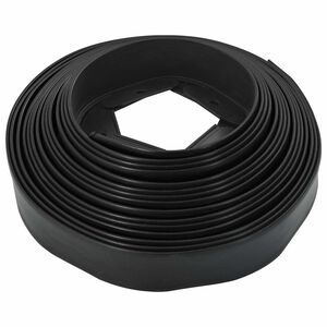 vidaXL Lawn Edgings Black 5000 x 4 x 5 cm Plastic