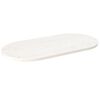 vidaXL Table Top White 90x45x2.5 cm Solid Wood Pine Oval