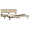 vidaXL Bed Frame without Mattress Sonoma Oak 200x200 cm
