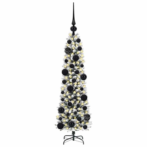 vidaXL Artificial Christmas Tree with 150 LEDs with Stand White 120 cm