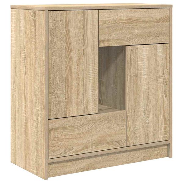 vidaXL Sideboard with Drawers and Doors Sonoma Oak 70.5x34x74.5 cm