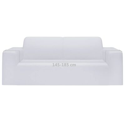 vidaXL 2-Seater Stretch Couch Slipcover White Polyester Jersey