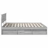 vidaXL Bed Frame Grey Sonoma 180 x 200 cm Engineered wood