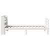vidaXL Bed Frame with Headboard without Mattress White 90x200 cm