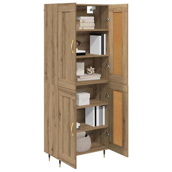 vidaXL Highboard Artisan Oak 69.5 x 34 x 90 cm Engineered Wood