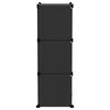 vidaXL Storage Cube Organiser with 6 Cubes Black PP