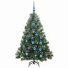 vidaXL Artificial Christmas Tree with 150 LEDs Green 150 cm PE and PVC
