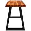 vidaXL Bench with Live Edge 110 cm Solid Wood Acacia