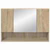 vidaXL Bathroom Mirror Cabinet Wall-mounted Sonoma oak 80 x 17 x 55 cm