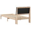 vidaXL Bed frame Brown and black 100 x 200 cm Solid pine wood