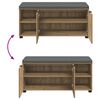 vidaXL Hall Bench with Cushion Plain Artisan Oak 100 x 38 x 46 cm