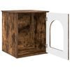vidaXL Cat House Smoked Oak 53 x 52 x 62 cm Engineered Wood