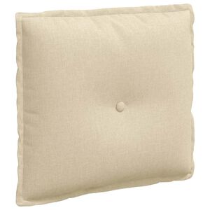 vidaXL Back Pillow Cream 50 x 19 x 45 cm Fabric