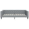 vidaXL Daybed with Trundle&Drawers without Mattress Light Grey 90x190 cm Single