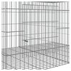 vidaXL 3-Panel Rabbit Cage 163x79x54 cm Galvanised Iron