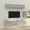 vidaXL 6 Piece TV Cabinet Set Grey Sonoma Engineered Wood