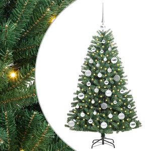 vidaXL Artificial Hinged Christmas Tree Green 120 cm PVC and Metal
