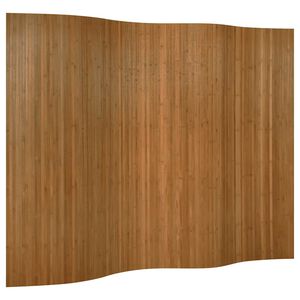 vidaXL Room Divider Brown Width 250 cm Height 165 cm Bamboo
