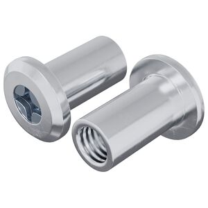 vidaXL Lock Nut 2 pcs Silver M6 x 15 mm Steel