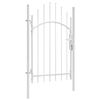 vidaXL Garden Gate Woerden Steel 1x2.25 m White