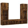vidaXL 5 Piece TV Wall Units with LED Smoked Oak Engineered Wood