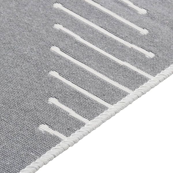 vidaXL Rug Dark Grey 100x200 cm Cotton