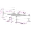 vidaXL Bed Frame without Mattress with Headboard Sonoma Oak 75x190 cm Small Single