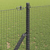 vidaXL Fence Post Grey 10 x 1.4 m (19 x 19 mm mesh) Steel and PVC