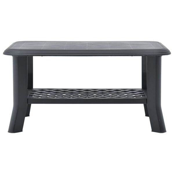 vidaXL Coffee Table Anthracite 90x60x46 cm Plastic