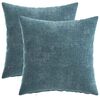 vidaXL Cushion Cover 2 pcs HEERLEN Blue 35 x 35 cm Chenille Fabric