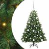 vidaXL Artificial Christmas Tree with 150 LEDs Green 120 cm PE and PVC