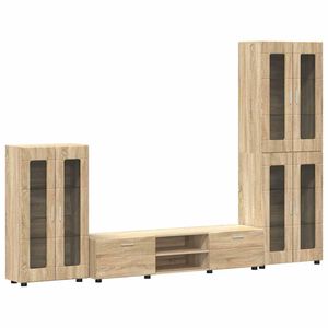 vidaXL TV Cabinet Set FLORIN 3 pcs Sonoma Oak Engineered Wood