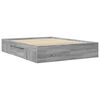 vidaXL Bed Frame without Mattress Grey Sonoma 160x200 cm Engineered Wood