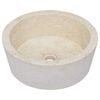 vidaXL Sink Cream &Oslash;40x15 cm Marble